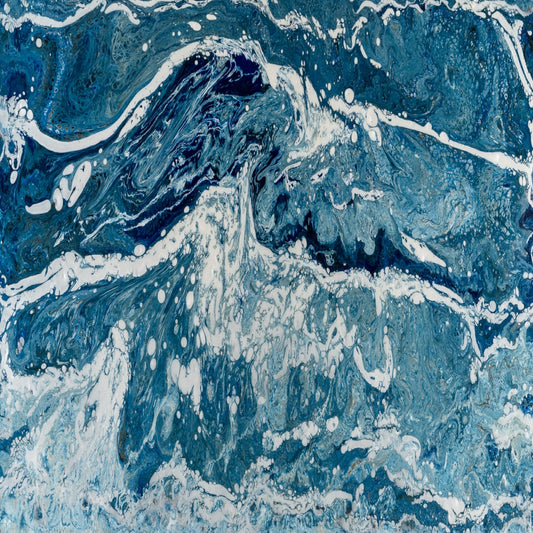 California Dreaming: SANTA MONICA Resin Surface Countertop in Blue and White