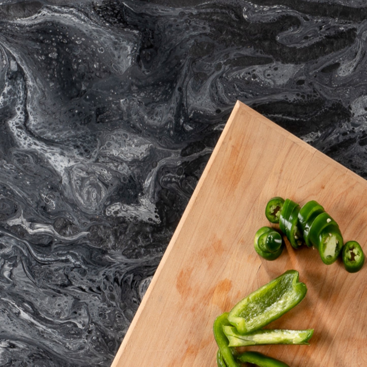 Functional Art for Every Kitchen: Titanium Alloy Resin Countertop from Resin Expression
