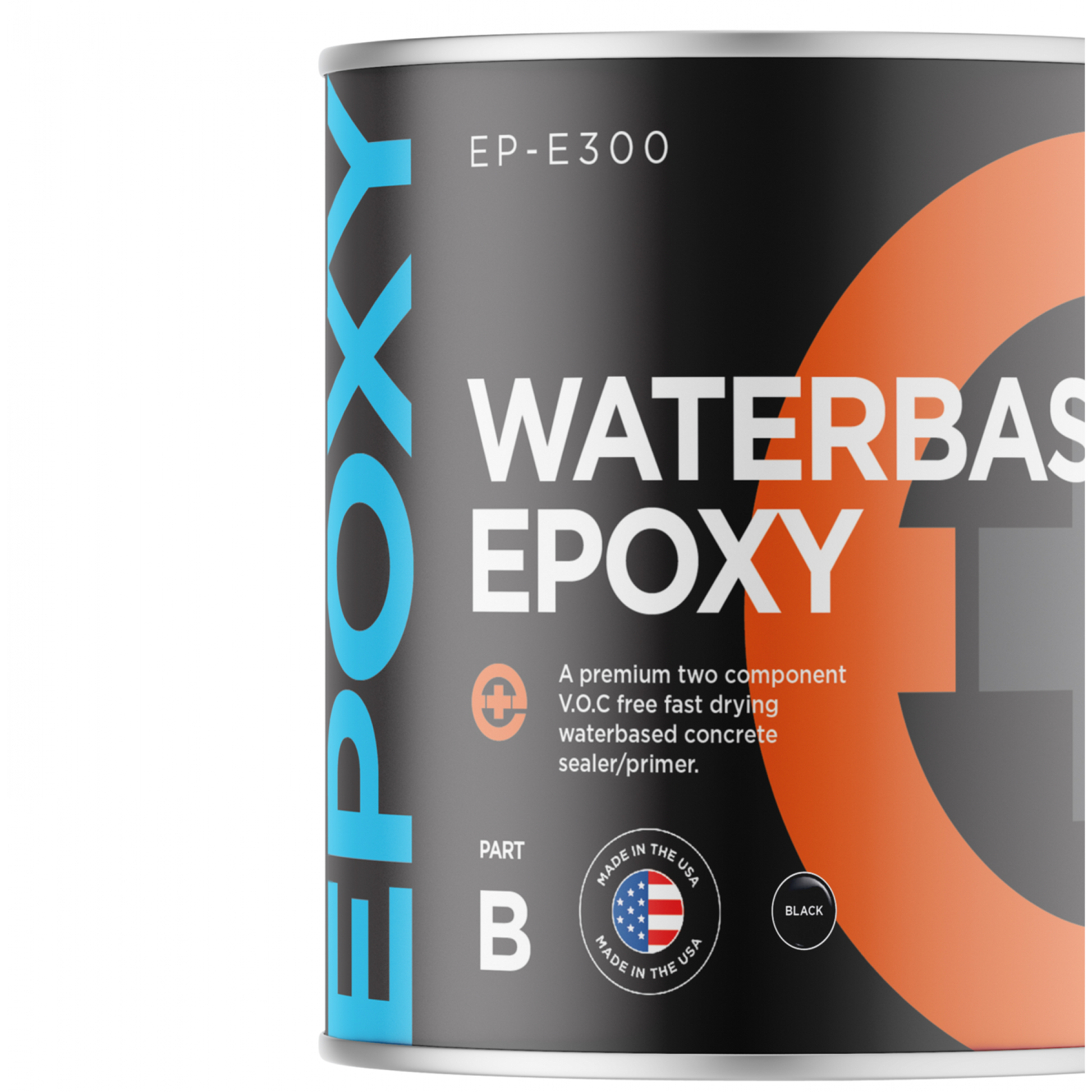 BLACK WATER-BASED EPOXY - 5-Gallon Kit, Ideal for Spacious Surface Projects