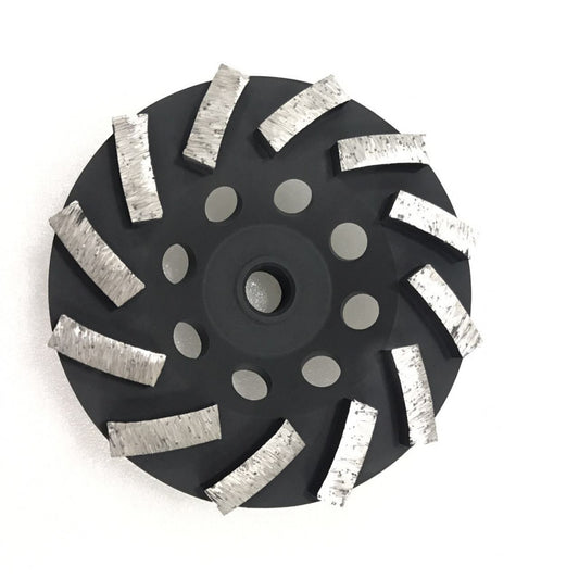 A diamond grinding wheel on a white background.