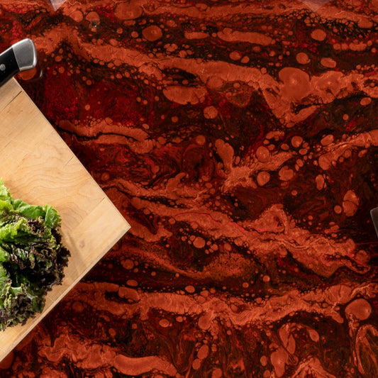 AZUMA Epoxy Countertop Kit - Infuse Your Kitchen with Vibrant Red and Orange Hues