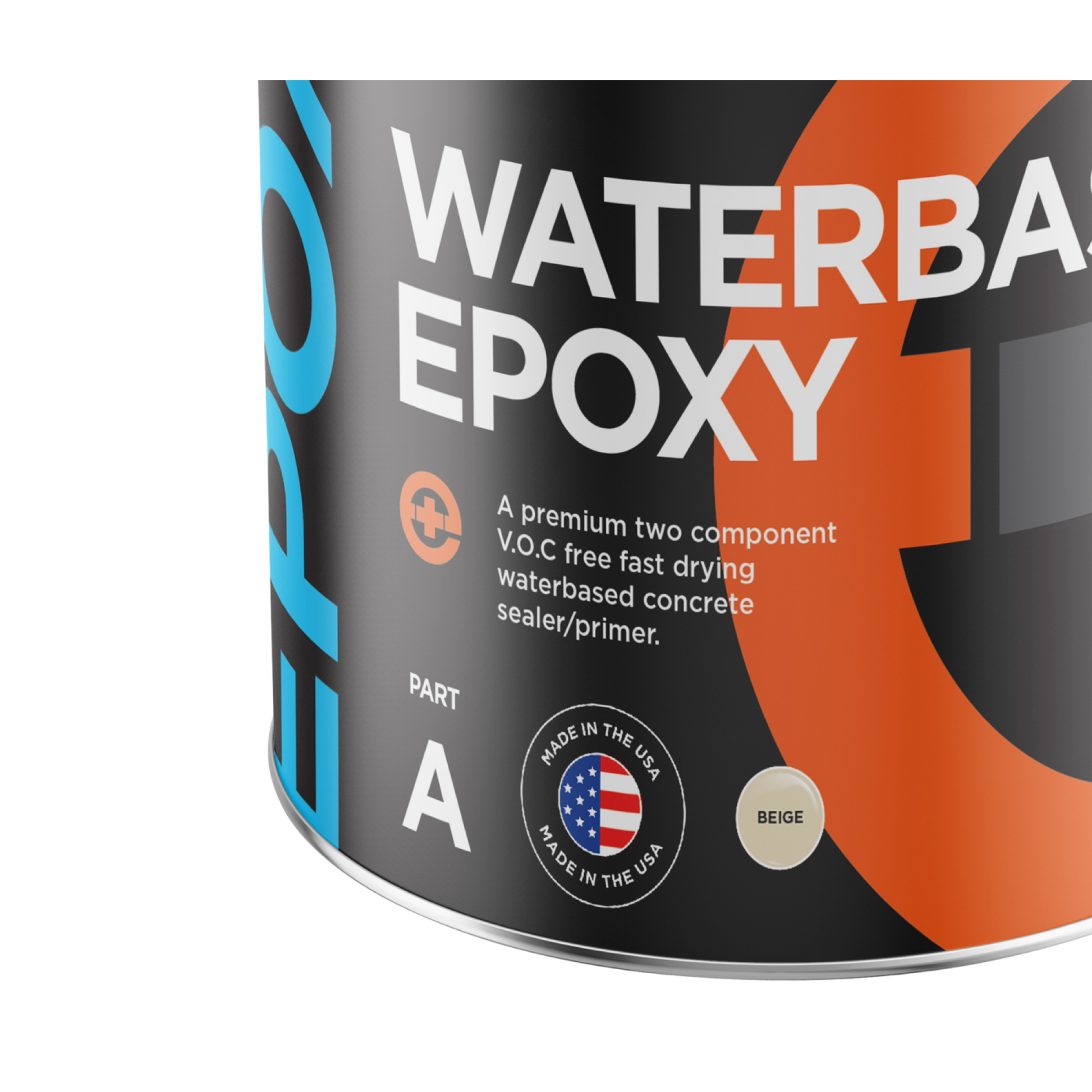 BEIGE Water-Based Epoxy - 5-Gallon Kit, Effortless Coverage for Spacious Transformations