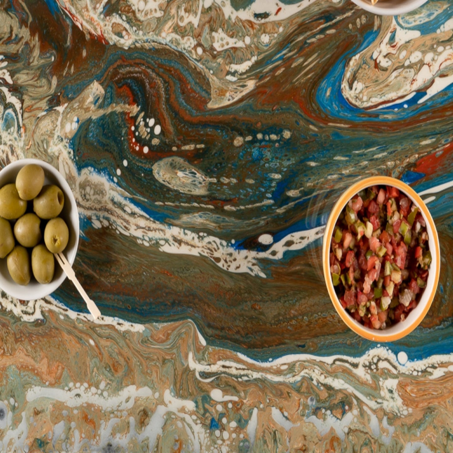 Maui countertop's captivating design draws inspiration from nature's palette.