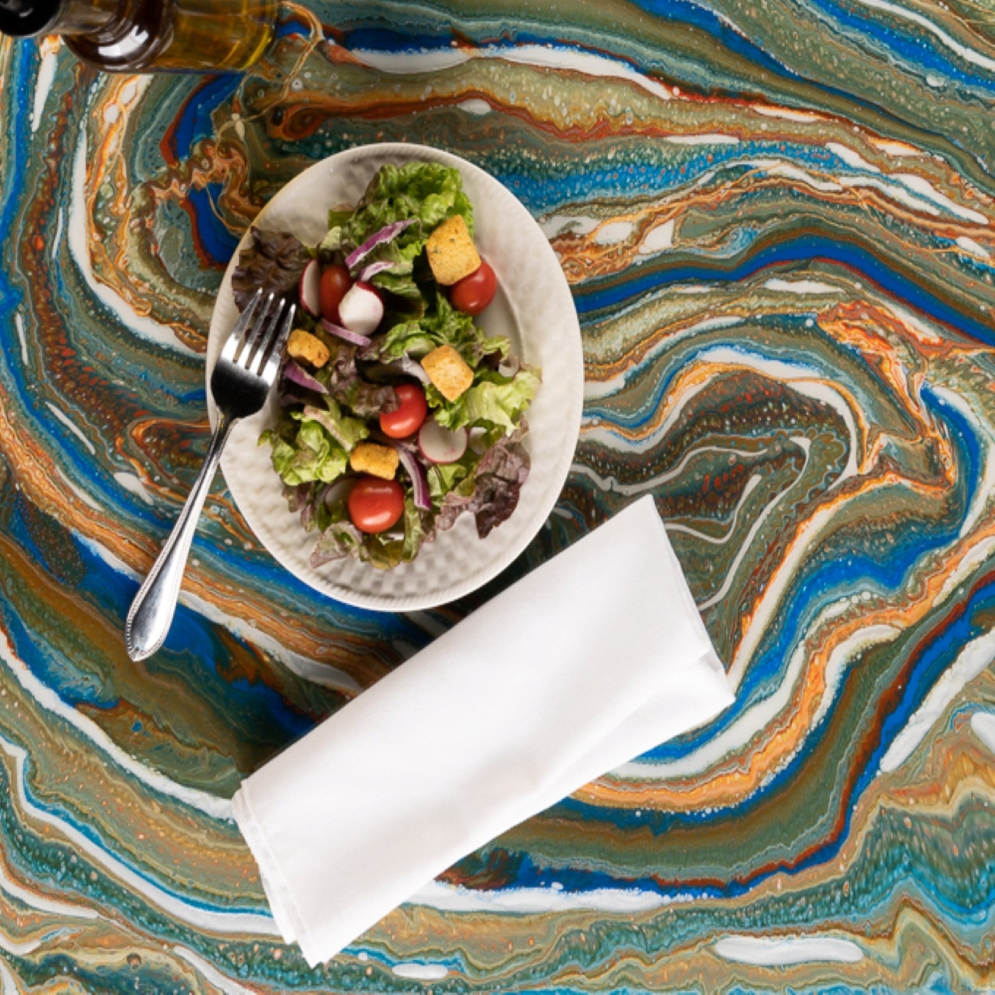Maui countertop's intricate details showcase the fusion of resins.