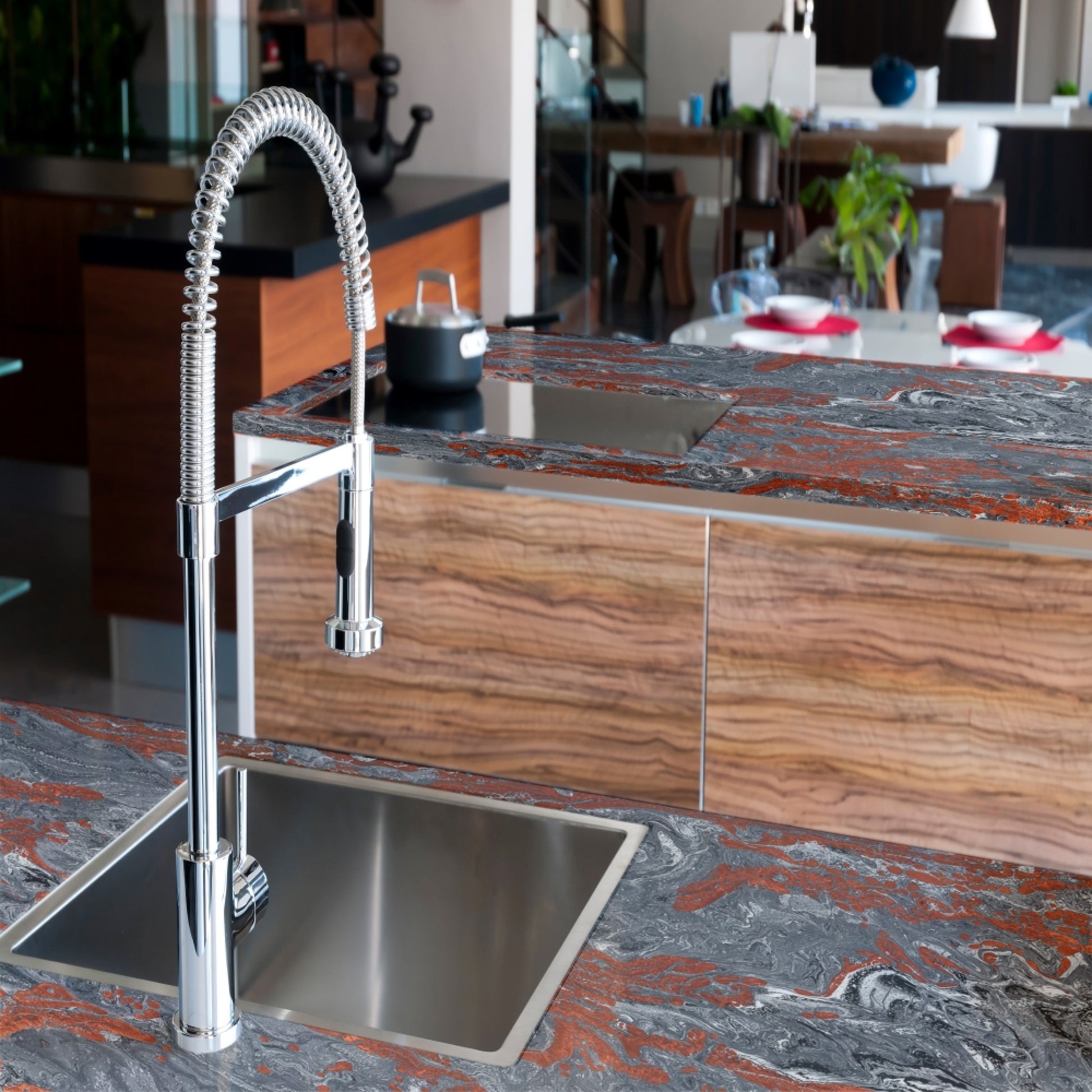 Stylish Kitchen Makeover: COPPER ALLOY Epoxy Countertop Solution