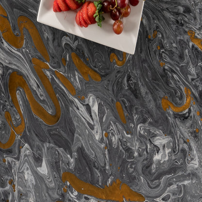 Expressive Beauty: Orange Gold Alloy Fusion Surface System