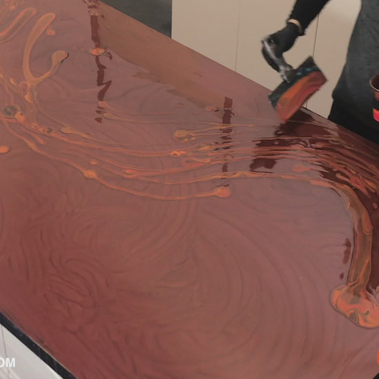 DIY Elegance - Craft Stunning Countertops with AUTUMN BLAZE Epoxy Kit