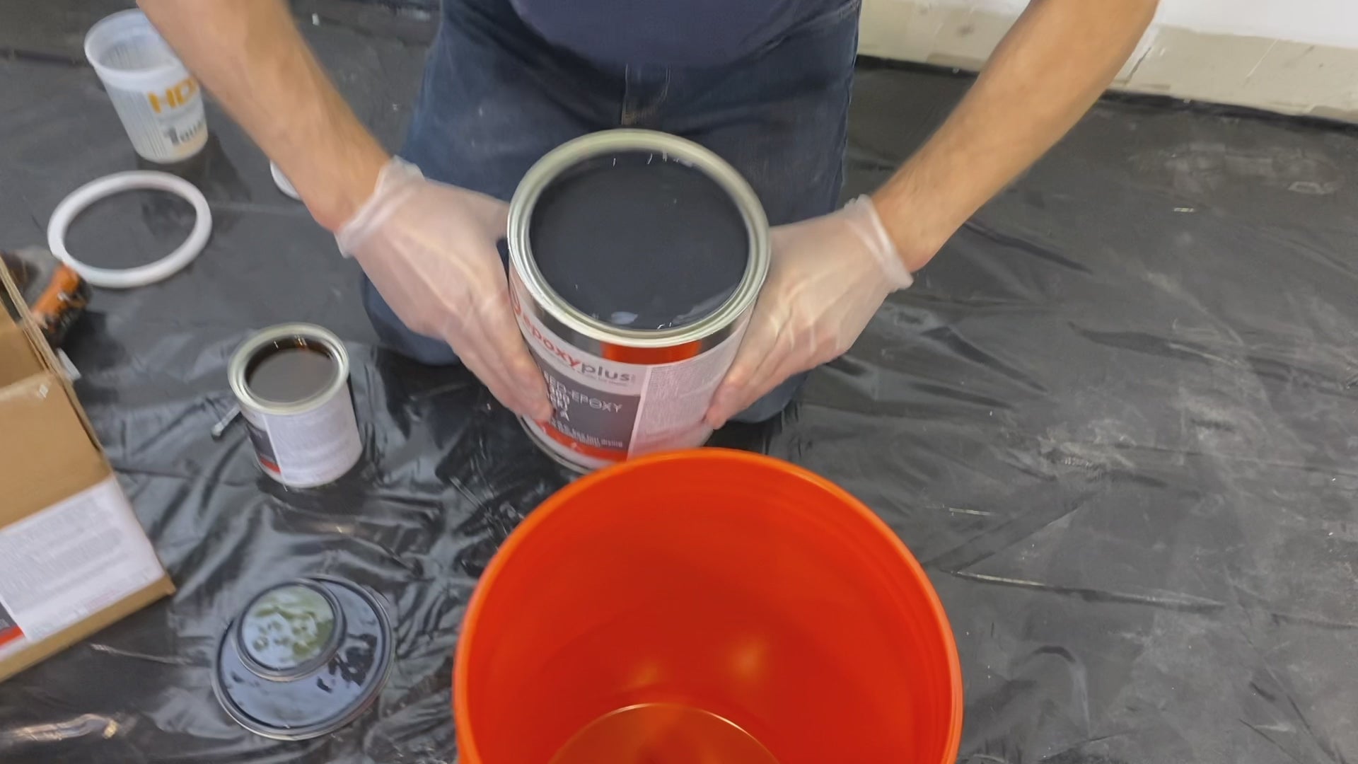 Enhance Spaces with BLACK - Water-Based Epoxy Kit Covers 400-500 sq. ft. per Gallon