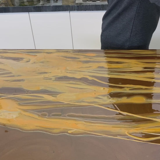 Elevate Surfaces: Jona countertop kit features Burnt Umber, Silver, and Orange Fusion Pigments